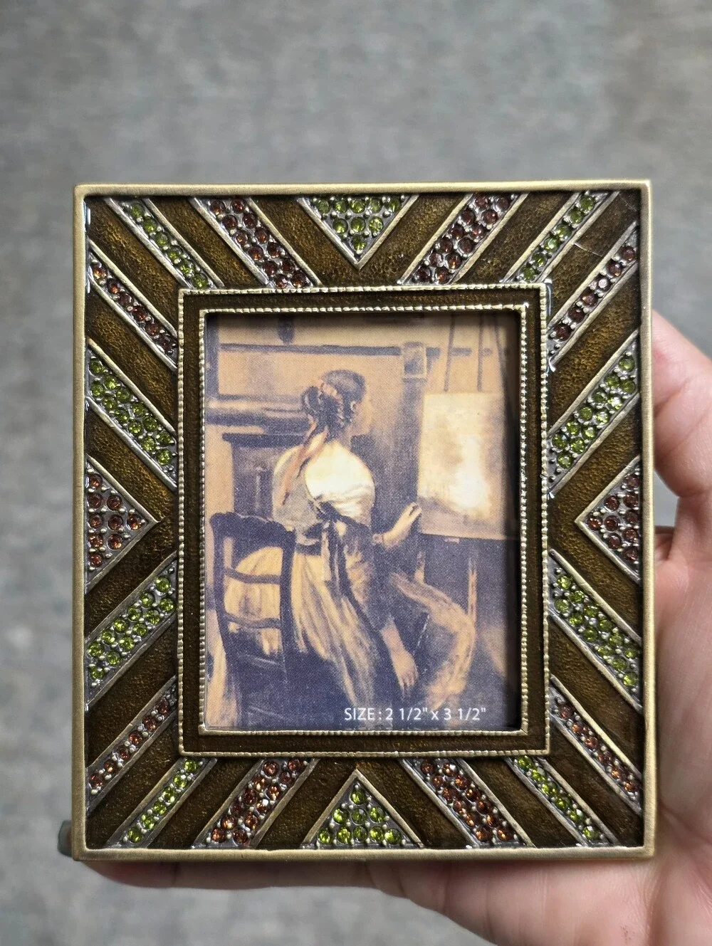 Ashleigh Manor Pyramidal Elegance Enamel & Swarovski Crystal Frame